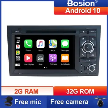 Bosion 2 Din GPS Android 10 Auto DVD Atskaņotājs, Radio Audi A4 B8 S4 B6 B7 RS4 8E 8H B9 Sēdekļa Exeo2002-2008 Multimeida Navigācijas