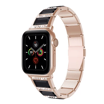 Brandnew Nerūsējošā Tērauda Watchbands Apple Watch1/2/3/4/5 Jade Aproce Smart Skatīties Modes Rotaslietas Datumi Rūpnīcas