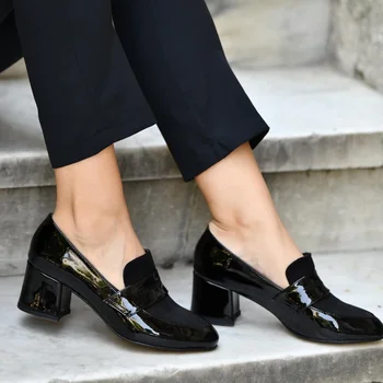 Brenda Black Īss Duncis Papēži Sieviešu Kurpes Zapato Mujer de Tacon Kurpes Sieviete Papēži Pointy Sekla Sūkņi Biroja Ikdienas