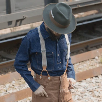 Bronson California Gold Rush Džemperis Vintage Vīriešu Audekls/Džinsa Apģērbi Krekli