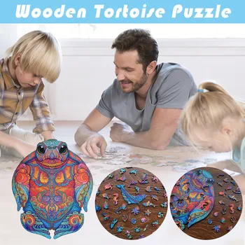 Bruņurupucis 3d Nelegālo Puzzle Koka Puzzle Pieaugušo Bērnu Izglītības Brīvdienu Dāvanu Dinozauru Nelegālo Puzzle Papīra Dropshipping