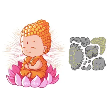 Buda Svētī Metāla Griešanas Mirst Bērns Ir 2021. Jaunu Ziedu Trafaretu Fustelle Scrapbooking Nomirst Smieklīgi Diy Spiešanu Papīra Karte, Pelējuma