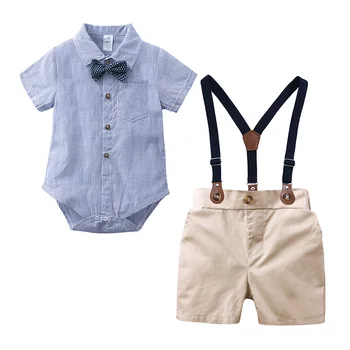 Bunvel 2020. gadam 2GAB Džentlmenis Bērnu Apģērbu Komplekts Zeķubikses Pleds Bērnu Zēniem Zīdaiņu Kombinezonus + Cietā Kombinezons Tērpiem Kostīms Komplekts