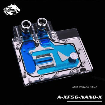 Bykski Ūdens Bloķēt izmantot AMD XFX VEGA56 NANO / SAPPHIRE IMPULSA Radeon RX Vega56 8G HBM2 / Pilna apdrošināšana GPU Vara Radiatora Bloks