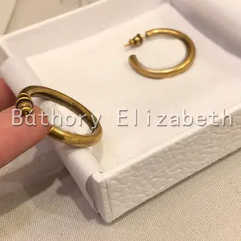 Báthory · Elizabeth Sieviete Vienkārši auskari papildu retro misiņš materiāls, ar gadījuma pendientes pīrsings auskari sievietēm
