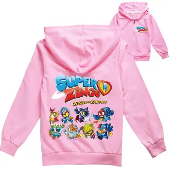 Bērni, Meitenes, Zēni, Hoodies Virsdrēbes super zings superzings Kapuci Bērniem Toddler sporta Krekls Drēbes Topi 1-16 Gadiem