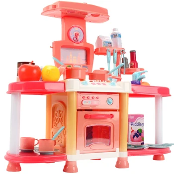 Bērniem DIY ABS Virtuves Izlikties, Rotaļlietas, Virtuves Imitācijas Modelis bez Smaržas Droši Uzstādīt Izglītības Rotaļlietas, Dāvanas Bērniem, Bērniem Meitenēm