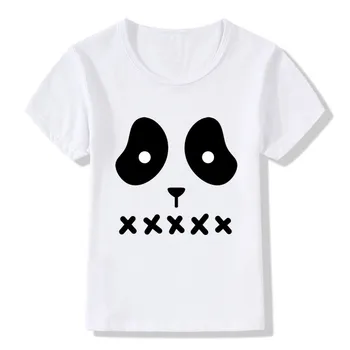 Bērniem Gudrs Panda Sejas Drukāt Smieklīgu T kreklu Bērniem Vasaras Topi Meitenēm, Zēniem ar Īsām Piedurknēm T-krekls Dzīvnieku Zīdaiņu Apģērbu