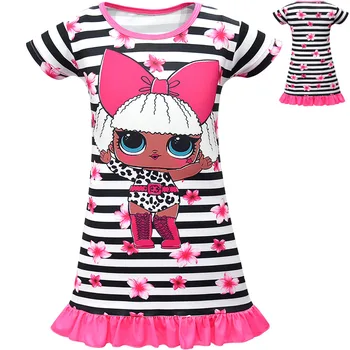Bērniem Kleitas Nakts Kleita Pidžamu Kleita Lol Princese Kleitu Modes Vasaras Mīksto Meitenes Kleita Naktskrekls Sleepwear Pidžamas Apģērbi