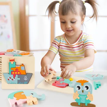 Bērniem, Montessori Rotaļlietas Bērniem Forma Puzzle Izglītības Koka Rotaļlietas Izmērs, Forma Spēles Jigsaw Puzzle Board Mācību Rotaļlietas Zīdaiņiem