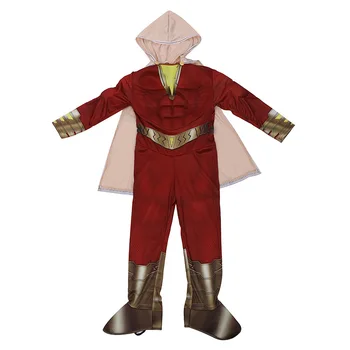 Bērniem Shazam Kostīmu Supervaronis Muskuļu Tērpu Halloween Kostīms Bērniem Karnevāla Puse Tērps, Kleita
