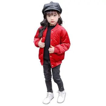 Bērniem meiteņu mētelis Ziemas Rudenī Kašmira Apģērbus meitenēm Pusaudžu rudens jaka silta, Sporta jakas, Bērnu Beisbola Gadījuma 3T Drēbes