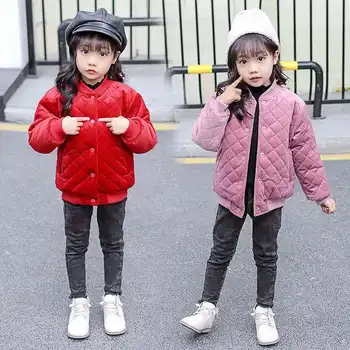 Bērniem meiteņu mētelis Ziemas Rudenī Kašmira Apģērbus meitenēm Pusaudžu rudens jaka silta, Sporta jakas, Bērnu Beisbola Gadījuma 3T Drēbes