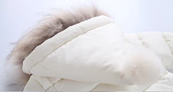 Bērniem snowsuit baby meiteņu ziemas mētelis pavisam jaunu gadu, bērnu apģērbs, kažokādas apkakle kapuci bieza jaka mazulim meitene zēnu drēbes 0-6Y