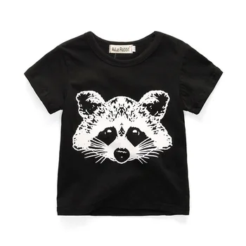 Bērnu Drēbes Zēniem ar Īsām Piedurknēm T-krekls, Bikses 2 Gabals, kas Iet Karikatūra Fox Maz Jenots Krusta Komplekts