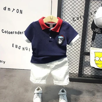 Bērnu Maz Zēnu Apģērba Komplekts Vasaras Kokvilnas Bērni bērnu Sporta Tērps Kostīms Toddler Zēni Oficiālu Apģērbu Komplekti 1 2 3 4 Gadiem