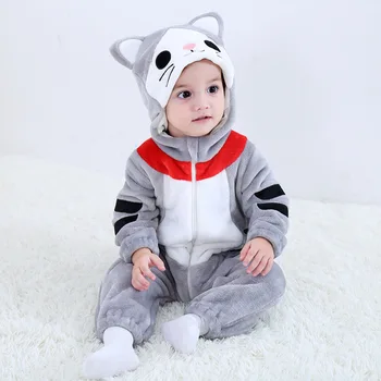 Bērnu Meitene Drēbes Dzīvnieku Zīdaiņu Kombinezonus Kostīmu Jauno dzimis Bebe Apģērbu Panda mērkaķis Onesie Toddler Pidžamu Ziemas Zēni Jumpsuit