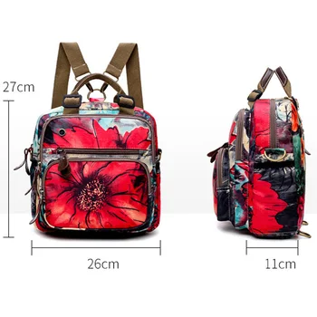 Bērnu autiņbiksīšu soma mugursoma ūdensizturīgs ziedi drukāšanas Somā Mochila ādas autiņu soma, tote Ceļojumu māmiņa mini soma wetbag
