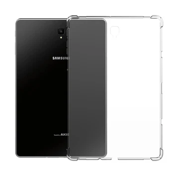 Būtiska Samsung Galaxy Tab S6 10.5 2019 SM-T860 SM-T865 triecienizturīgs pārredzamu mīksta silikona gadījumā elastīgu buferi un aizmugurējo vāciņu