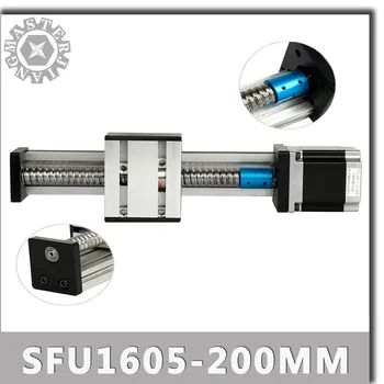 C stadija SFU1605-200mm, Lineārie Guide, Margas Lineārās Piedziņas Sistēmas Modulis, Galda 200mm Ceļa Garums 200MM CNC Rokasgrāmata SFU1605 StageC