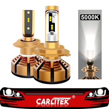 CARLitek 2gab H7 Led Spuldzes H1 5000K H4 H11 Auto Led priekšējie Lukturi 12V 24V ar Luxeon ZES Čipu 72W 12000LM Miglas lukturi Turbo Lampas