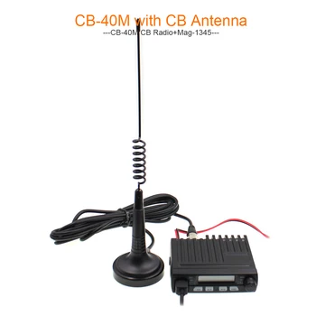 CB Radio Antena ar Magnētu Bāzes 26-28MHz Mag-1345 ar 4 metrus pakārtotā Kabelis ar PL259 savienotājs CB-27 CB-40M AR-925