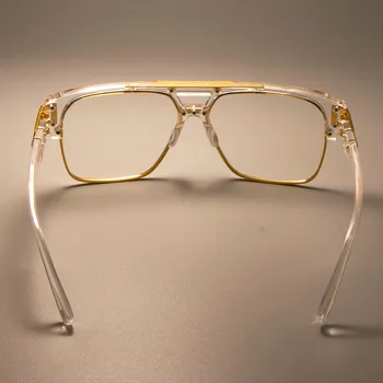 CCSPACE Zelta Metāla Pārredzamu Brilles Rāmis Classic Retro Laukumā Zīmola Dizainere Vīrieši Sievietes Brilles Modes Briļļu SU108