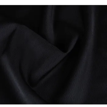 CF492 1m Ultra Luksusa Spožs Noslēpumaino Melno MoireTexture Satīna Auduma Sieviešu Modes Formālu Kleita Haute Couture Audumi