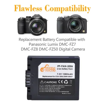 CGA-S006E Akumulators & CGA-S006 Akumulators LCD USB Lādētāja Komplekts Panasonic Lumix DMC-FZ7 FZ8 FZ18 FZ28 FZ30 FZ35 FZ38 FZ50 Kameras.