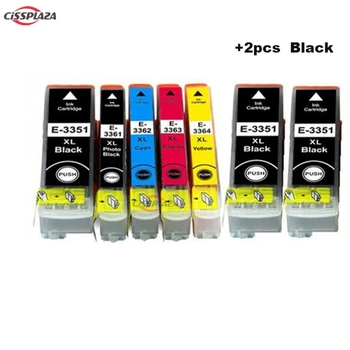CISSPLAZA 7pcs T3351 - T3364 33XL saderīgs tintes kasetnes epson XP530 XP630 XP830 XP635 XP540 XP640 XP-645 printeri