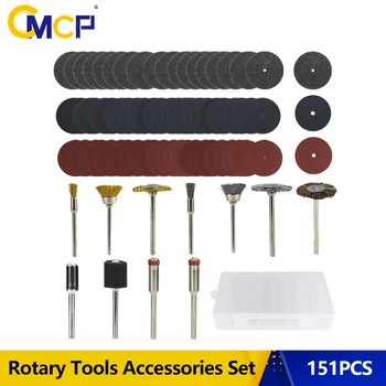 CMCP 151pcs Rotācijas Instrumentu Piederumiem, noteikti Dremel Instrumenti, Abrazīvie Instrumenti Komplekts Pulēšanas un Slīpēšanas Slīpēšana, Metāla Griešanas Disks