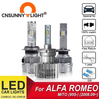 CNSUNNYLIGHT Auto Lukturi, Automobiļu Gaismas LED Spuldzes ALFA ROMEO MITO (955_) (no 2008.09) Gaismas Foglamp Auto Lukturu H7