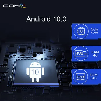 COHO Par 2013-2018 Ford Kugas Android10.0 Tesla 10.4 Collu Octa Core 4G+64G Stereo Auto Radio uztvērējs