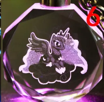 COSANER Ponyssssss Anime Pielāgota LED Atslēgu Ķēdes, Keyring Kristāla Keychain Gaismas Keyholder Unisex Dāvanas