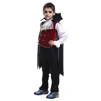 COULHUNT 2019 Zēns Vampīru Tērpus M-XL Izmērs, Bērnu Vampīru Nūja Prince Apģērbs Bērniem Vampīru Kostīmi Halloween Cosplay