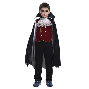 COULHUNT 2019 Zēns Vampīru Tērpus M-XL Izmērs, Bērnu Vampīru Nūja Prince Apģērbs Bērniem Vampīru Kostīmi Halloween Cosplay