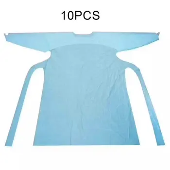 CPE Kleita Vienreizējās lietošanas Īkšķi Sprādzes Piedurknēm Kāju Tērpu Ūdensizturīgs Aizsardzības Priekšauts, lai Krāsošana ar Strūklu, Coverall Uzvalks