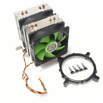 CPU Cooler 4 Tiešā Saskarē Dual Heatpipe Torņa Dzesēšanas Ventilatoru Heatsink Radiatoru Intel LGA 1150/1151/1155/1156/775/1366 AMD