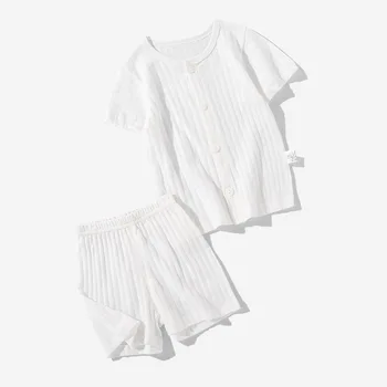 CROAL CHERIE Bērnu Meitene Zēnu Drēbes Cietā Bērniem, Baby Meiteņu Apģērbs ar Īsām Piedurknēm T-krekls Topi+Īsās Bikses Vasaras Apģērbu Komplekts