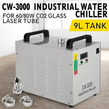 CW3000 Ūdens Dzesētājs, Lai 60W / 80W CO2 Stikla Caurule Thermolysis Ūdens Dzesētājs 220V