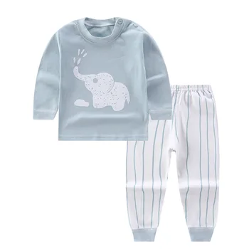Cartoon Kids Pidžamas Komplekti Kokvilnas Zēni Sleepwear Uzvalks Rudens Pavasara Meiteņu Pidžamu ar garām Piedurknēm Topi+Bikses 2gab Bērnu Apģērbs