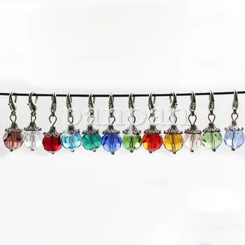 Carvort karstā pārdošanas 12 krāsas kristāla dangles peldošās piekariņi sajauc daudz, lai dzīvo, stikla lockets