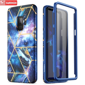 Case For Samsung Galaxy S10 Plus Vāks Samsung S9 Note10 Plus gadījumā Bufera Iebūvēts Ekrāna Aizsargs, Mīksts TPU Gadījumā Zvaigznes Zila