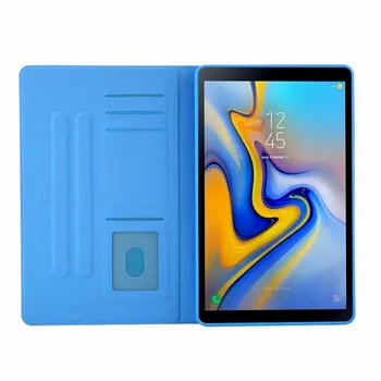 Case For Samsung Galaxy Tab 10.1 2019 T510 T515 SM-T510 SM-T515 Segtu Būtiska Tablete PU Ādas Karikatūra Unicorn Stāvēt Shell Filmu