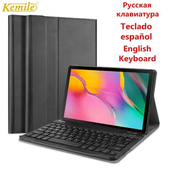 Case for Samsung Galaxy Tab S6 Lite 10.4 SM-P610 SM-P615 Tastatūru, Lietu Vāku krievu spāņu angļu Bluetooth Klaviatūru Būtiska