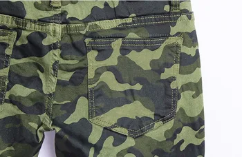 CatonATOZ 2019 Armijas Zaļā Kamuflāža Apgriezti Džinsi Sieviešu lielos Izmērus, Militāro Stretchy Capri Bikses Sieviete