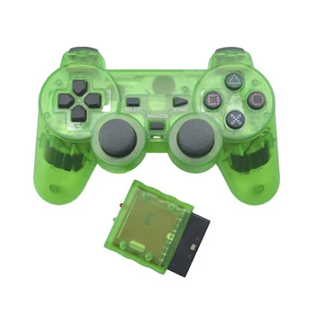 Caurspīdīgu Krāsu Bluetooth Bezvadu Gamepad Kontrolieris Sony PS2 2.4 G Vibrācijas Controle Par Plastation 2 Kursorsviru