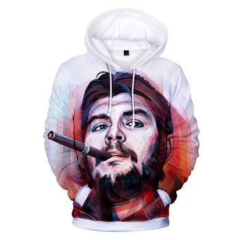Che Guevara 3D Iespiesti 2018 Jaunu Modes Hoodies Sieviešu/Vīriešu garām Piedurknēm Gadījuma Kapuci sporta Krekli Moderns Streetwear Hoodies