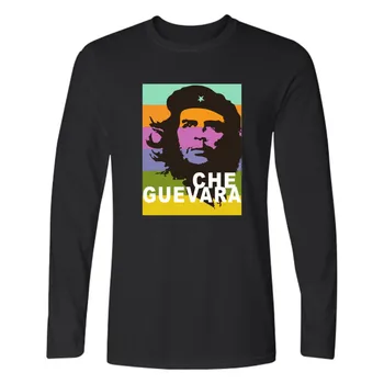 Che Guevara Varonis Tshirt Vīriešu garām Piedurknēm Autunm Gadījuma Atdzist T Krekls Vīriešu Modes Che Guevara Augstas Kvalitātes Kokvilnas T-krekls Topi