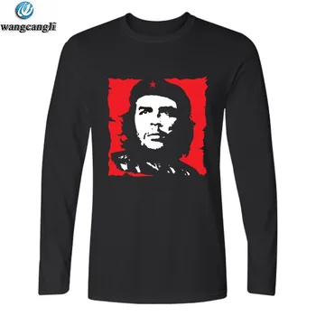 Che Guevara Varonis Tshirt Vīriešu garām Piedurknēm Autunm Gadījuma Atdzist T Krekls Vīriešu Modes Che Guevara Augstas Kvalitātes Kokvilnas T-krekls Topi